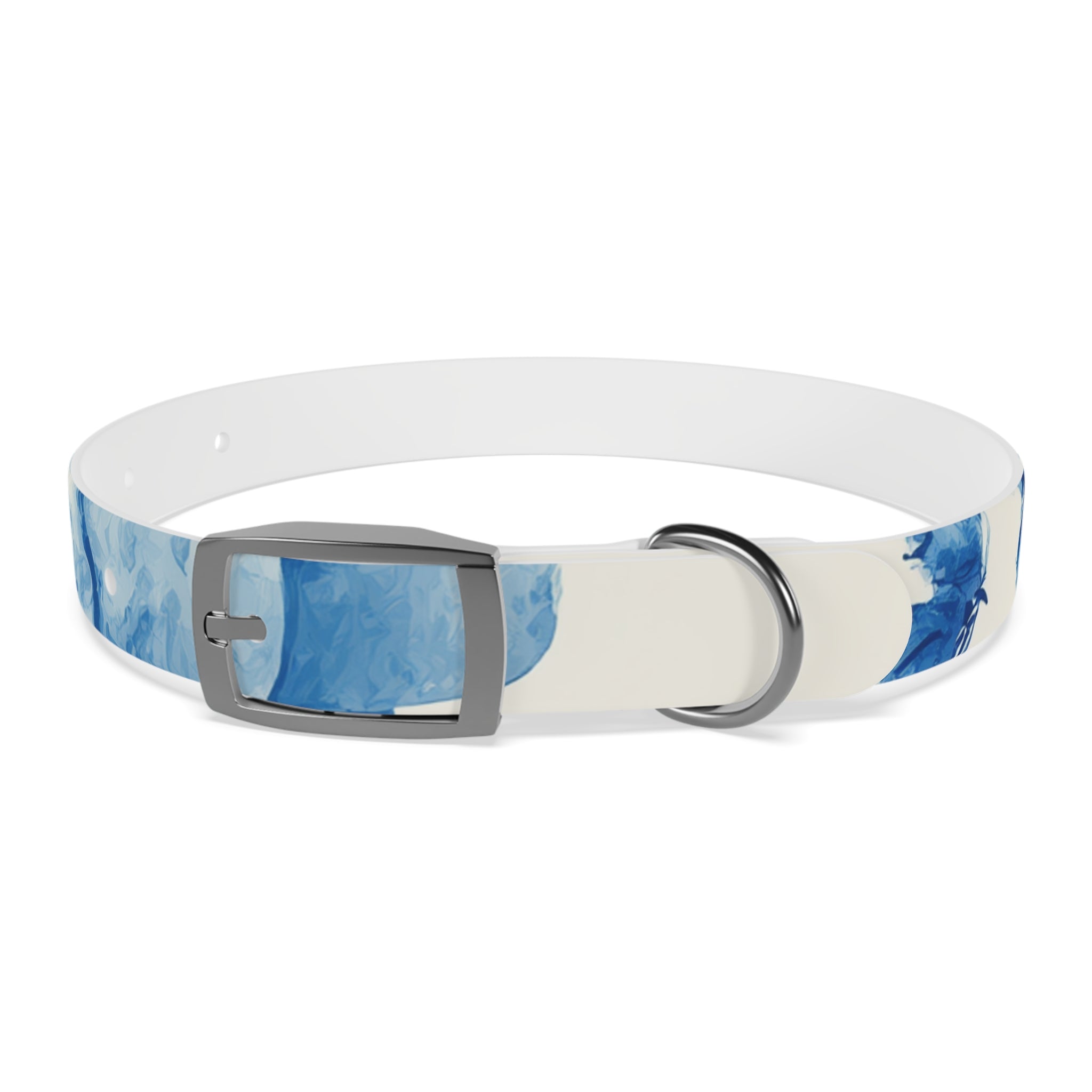 Blue Watercolor Dog Collar